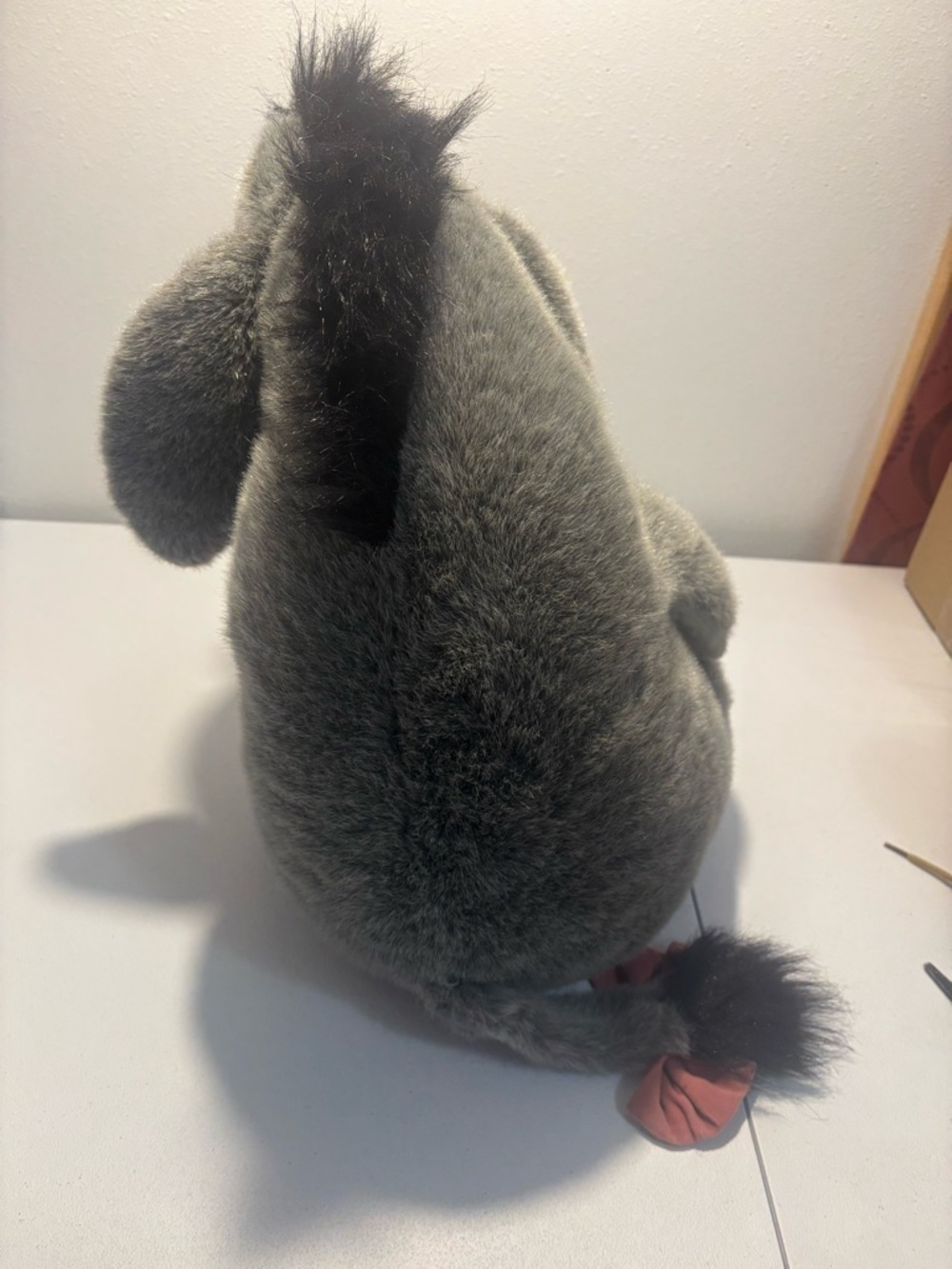 Disney Store Eeyore Plush 18" Winnie the Pooh Grey Detachable Tail - Picture 5 of 10